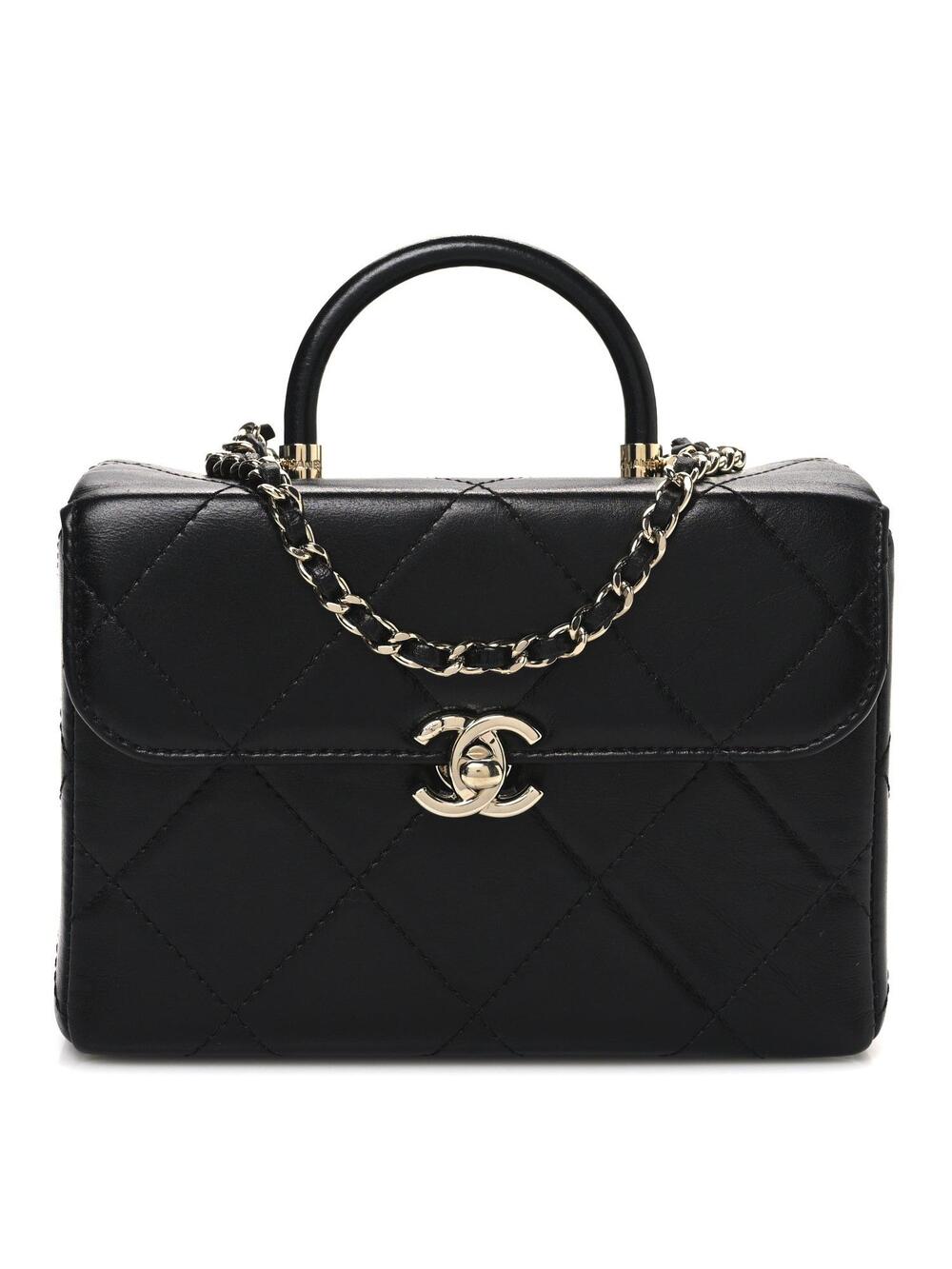 Chanel Shiny Calfskin Quilted Cc Handle #330511C47B